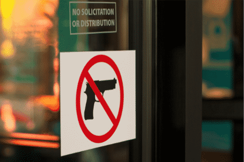No guns sign